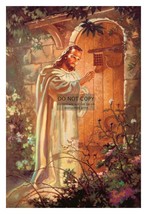 JESUS CHRIST KNOCKING ON DOOR CHRISTIAN 4X6 PHOTO - £6.26 GBP