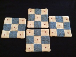 Coasters - Set of 4 - Handmade Quilted - £9.59 GBP