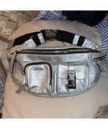 Emilio Pucci Vintage Silver Leather Fanny Pack - $841.50