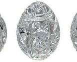 Waterford Crystal Egg Paperweight Figurines 3PC Easter Mixed Pattern 105... - $140.00