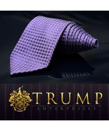 Donald J Trump Signature Collection 100% Silk Tie Necktie Purple Diamond... - $1,923.49 MXN