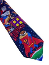 Super Taz Supertaz Tie Necktie Superman Looney Tunes Tasmanian Devil Vin... - $18.49