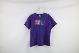 Vintage 90s Streetwear Womens Medium Faded Nashville Tennessee Spell Out T-Shirt - £23.56 GBP