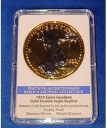 1933 PLATINUM ACCENTED EAGLE NOVELTY MEDAL - THIS IS A COPY! - $18.69