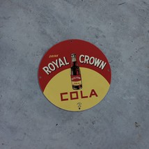 Vintage Royal Crown Cola Carbonated Soft Drink Porcelain Gas &amp; Oil Pump Sign - £100.16 GBP