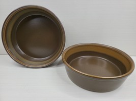 (2) Mikasa Rusticana 9&quot; Vegetable Bowls PF005 Set Vintage Potters Art Ben Seibel - £46.82 GBP