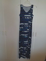 Apt. 9 Ladies Sleeveless Long Stretch Knit DRESS-XS-WORN ONCE-STRIPED/PALMS-COOL - £7.17 GBP