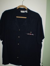 Jaclyn Smith Button Up Blouse Dark Blue - $14.85
