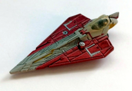 Star Wars Titanium Series Die Cast Obi-Wan Kenobi&#39;s Red Delta-7 Jedi Starfighter - £11.76 GBP