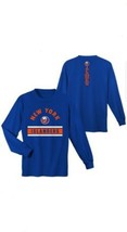 NHL New York Islanders Warming House Long Sleeve T Shirt Boys Size XS (4-5) Blue - £10.63 GBP
