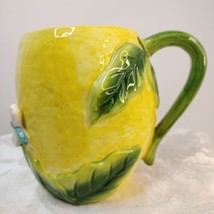 Vtg. Martha Stewart Macy&#39;s Lemon Mug W/Leafs &amp; Butterfly New 4&quot;1/2 - $19.37