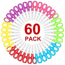 5 Inch Blunt-Tip Scissors For Kids, 60Pack Kids Scissors Bulk, Scissors Comfort- - £34.36 GBP