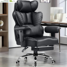 Heavy Duty Office Chair with Foot Rest &amp; Ergonomic Pocket Spring Lumbar ... - $155.99