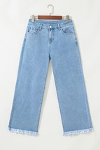 Myosotis Acid Washed High Rise Cropped Wide Leg Jeans - $35.24