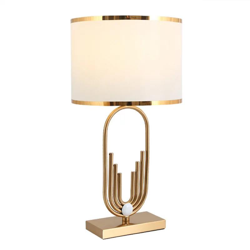 Fabric Shade Golden Color Traditional Table Lamp - $132.36