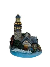 Thomas Kinkade Bradford Christmas Ornament figurine lighthouse Cedar Nook home - £23.70 GBP