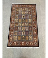 All Wool 6x9 ft Red Blue Fine Handmade Carpet Oriental Area Rug - £983.11 GBP