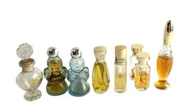 Lot 8 Vintage Cologne Perfume Avon Glass All Different Kinds Timeless Empty - £26.10 GBP