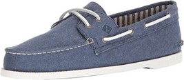 Sperry Mens 2 Eye Washed Boat Shoes Size 7 Color Navy Blue - £54.74 GBP
