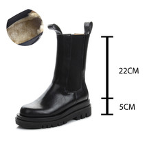 Casual Chelsea Boots High Quality Handmade Round Toe Square Heel Women&#39;s Boots W - £113.15 GBP