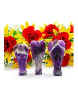 2&#39;&#39; Purple Amethyst Angel Guardian Earth Therapy Velvet Carry Pocket-1Pc - $915.99 MXN