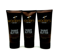 Woody&#39;s For Men Shave Butter 6 oz-3 Pack - £38.58 GBP