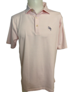 Peter Millar Summer Comfort Men&#39;s Golf Shirt CRF Pink Striped Medium - $722.07 MXN