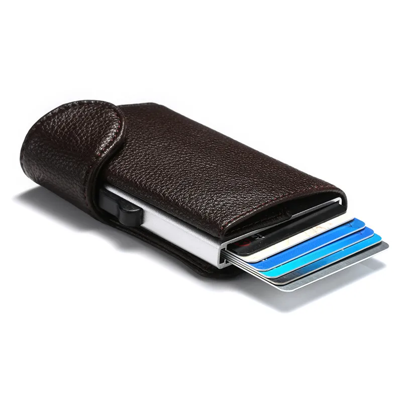 ZOVYVOL Customized Name 2022 Smart Wallet  Leather Men Wallet Aluminum Box Case  - £50.53 GBP