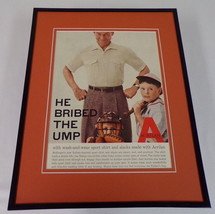1956 Acrilan Shirt / Slacks Baseball 11x14 Framed ORIGINAL Vintage Adver... - £46.65 GBP