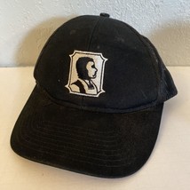 Black Hat Cap Mesh Snapback Trucker Unknown Logo Man Mustache Port Authority - £7.07 GBP