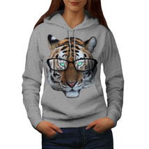 Wellcoda Tiger Hippie Wild Womens Hoodie, Cool Casual Hooded Sweatshirt - $36.81