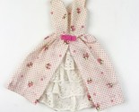 Vintage Barbie 1962 Garden Party #931 Dress Flowers Pink White Eyelet - £32.07 GBP