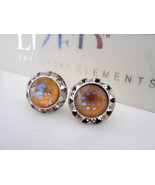 Cappuccino DeLite Halo Stud Earrings made with Swarovski Crystals - £18.38 GBP