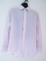 Butler And Webb Men’s White Striped Long Sleeve Double Cuff Size 16.5 / 42 - £11.73 GBP