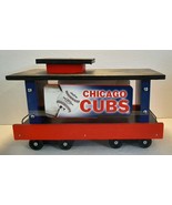 Chicago CUBS Handmade Train Car BANK One of Kind 12&quot; Wide 5&quot; Tall Wood P... - £18.66 GBP