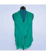 Aritzia Babaton Green Silk Ruffled Blouse - Size Small - $34.65