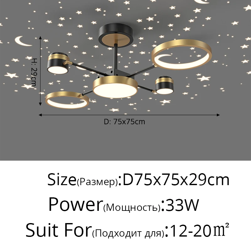 2022 New  Projection Hall Main Pendent Lamp   Living Room Hanging Light  Atmosph - £129.68 GBP