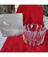Orrefors Fleur Crystal Bowl 14 Point 6.25"W Sweden Label Signed JJ 4514-... - $34.64
