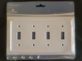 Quad Toggle Wall Plate White Architectural W31567  Light Switch Cover - £11.83 GBP