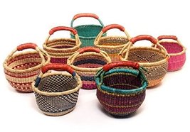 Mini 7&quot;- 9&quot; Across African Bolga Ghana Basket Fair Trade toys Easter Egg... - £15.59 GBP