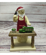 Wood carved Snowman from Santa&#39;s Workshop folk Art Primitive Christmas D... - $38.69