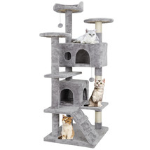 53&quot; Playing Condo Scratching Rest Sleep Cat Tree Tower Activity Center Large - £69.15 GBP