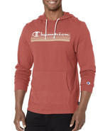 Champion Men&#39;s Long Sleeve T-Shirt Hoodie, Script Logo Redwood Red Size ... - €20,36 EUR