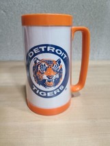 Detroit Tigers Classic 80s Logo Budweiser Plastic Beer Mug Cup Thermal VTG  - $8.28