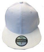Premium Flex  Solid Plain Blank Fitted Cap - White - $18.27 CAD