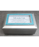 March Aquamarine Happiness Respect Birthstones Silver Tone Musical Trink... - $531.06 MXN
