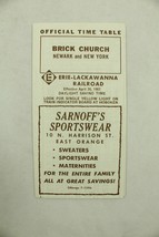 Erie-Lackawanna EL Railroad Public Timetable 1961 Brick Church Train RR PTT - £5.45 GBP