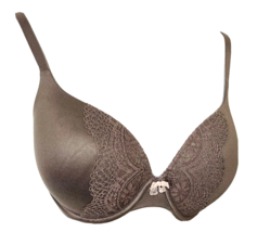 Victoria&#39;s Secret Body By Victoria Perfect Shape Brown Bra Sz 34DD Lacey Padded - £15.59 GBP