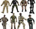 Lot X 8 Military Marine GI Joe Type Action Figures 4” - $26.53