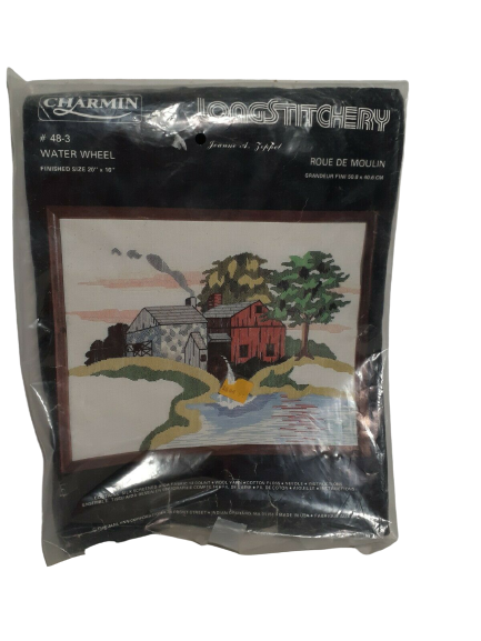 Charmin Water Wheel #48-3 Longstitchery Kit Janlynn Country Vintage Embroidery - $9.70
